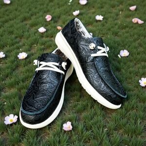 Ariat Hilo Black Embossed Leather Shoes